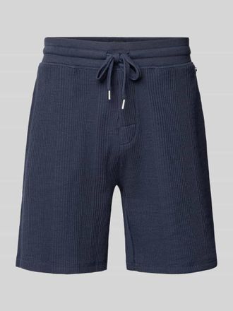HUGO BOSS Regular Fit Sweatshorts aus Baumwoll-Mix in Marine, Gr&ouml;&szlig;e M