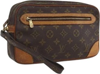 Louis Vuitton Pre-owned Clutches, female, Brown, Size: ONE SIZE Pre-owned Canvas Clutch