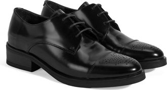 Desa Woman Slip-Ons - Genuine Leather Upper and Lining, Low Heel, Breathable | Black - 40