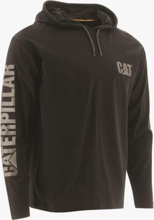 CAT 1510425 Heren Katoenen Hoodie Langemouw T-Shirt Zwart