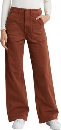 Pistola Denim Womens Nicole Cotton Stretch Wide Leg Pant In Spice