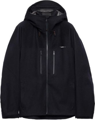 Prada Giacca con cappuccio e zip - Blu