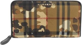 Burberry Pre-owned Long Wallet 39965341 - Heren - Vintage Accessoires - Veelkleurig - ONE Size - Leer - Vintage