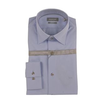 Michael Kors Casual Polyamide Overhemden - Heren - Casual Overhemden - Blauw - L - Overhemden