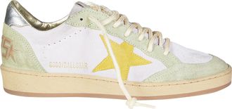 Golden Goose Suede Leather Green Suede Overlay Sneakers