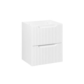 Petits Meubles Mueble bajo lavabo 50cm 2 cajones paneles de melamina y mdf blanco