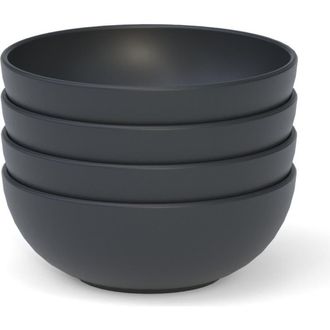 Ekobo Round Cereal Bowl - Set of 4 in Black at Nordstrom