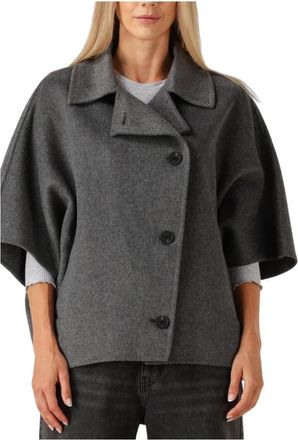 Arma Avy Cape - Dames - Ponchos - Grijs - XS - Wol - Jassen