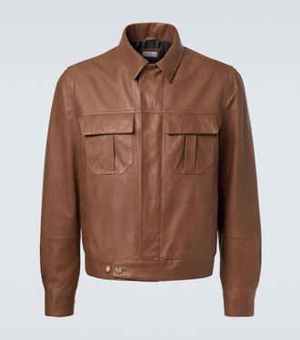 Brunello Cucinelli Leather blouson jacket