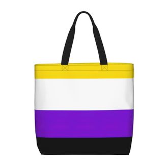 Generic Women Handbag Binary Pride Ladies Shopping Shoulder Bag Large Capacity Waterproof Crossbody Bags, For Holiday, Daily, Christmas, Birthday, Gym