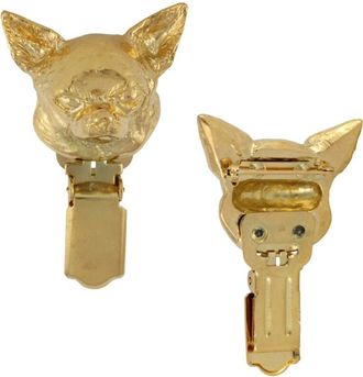 OEM Chihuahua De Pelo Corto I - Broche Con Clip, Portan&uacute;mero De Salida Ba&ntilde;ado En Oro, Elegante Insignia Para Exposici&oacute;n Canina De Art-dog