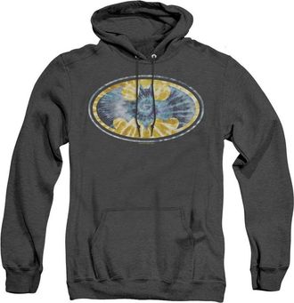 Gildan Batman Tie Dye 3 Adult Heather Hoodie / Hooded Sweatshirt