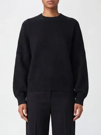 Khaite Maglia a girocollo in puro cashmere con finiture a costine