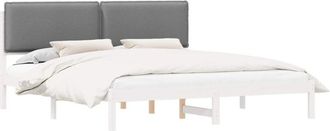 vidaXL Estructura De Cama Con Cabecera Tapizada Gris Claro Vidaxl