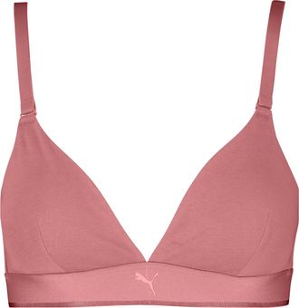 Puma B&uuml;gelloser BH PUMA PUMA WOMEN COTTON TRIANGLE BRALETTE, Damen, Gr. XXL, N-Gr, dusty pink, Obermaterial: 88% Baumwolle, 12% Elasthan, BHs B&uuml;gelloser BH