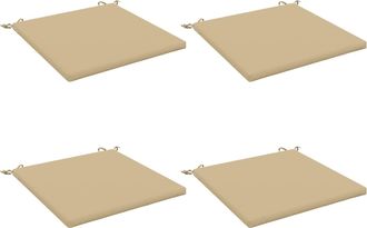 vidaXL Cojines De Asiento De 4 Piezas Soest 4 Uds. 100% Poli&eacute;ster Vidaxl