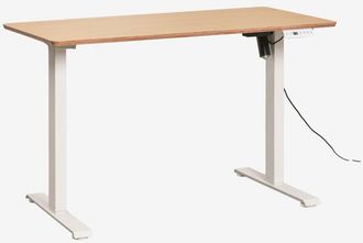 Sklum Escritorio Elevable El&eacute;ctrico Rectangular Con Funci&oacute;n De Memoria En Madera Y Hierro Serpi Sklum