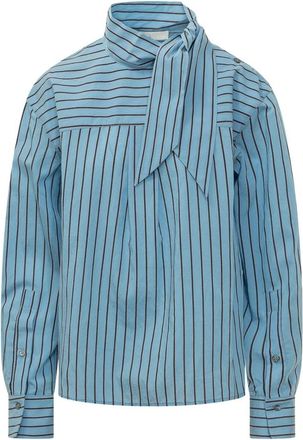 Tela Zafrina Gestreept Shirt - Dames - Blouses - Blauw - M - Overhemden