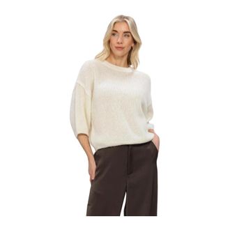 Knit-ted Mell Sweater - Dames - Ronde hals truien - Wit - XS - Truien & Vesten