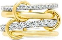 Sterling Forever Klara Mixed Metal Cubic Zirconia Stack Ring in Dual Tone at Nordstrom Rack, Size 7