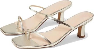 Farylrobin Aria Womens Gold Leather Kitten Heel Sandal GAL1668