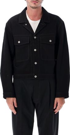 Christophe Lemaire Trucker Jkt Black Heavy Denim Trucker Jacket