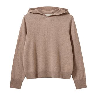 Sofie Schnoor Cassiesw Knit Hoodie - Dames - Hoodies - Bruin - S - Wol - Hoodies & sweatvesten