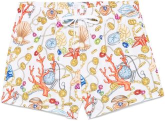 Moschino Nautical Swim Shorts with Seashell Print