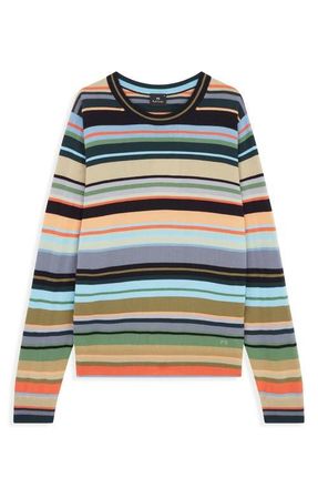 Paul Smith Stripe Merino Wool Sweater in Multi Coloured at Nordstrom, Size Xx-Large