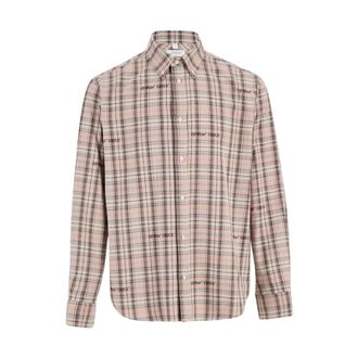 Off-white Mauve Morn Check Flannel Cotton Shirt - male - Off White - Casual Shirts - Multicolor - M - Shirts