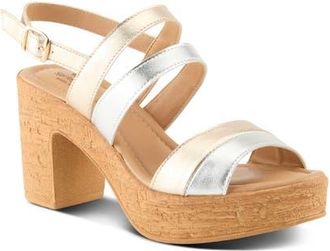 Spring Step Talha Platform Sandal in Silver Multi at Nordstrom, Size 9.5-10Us