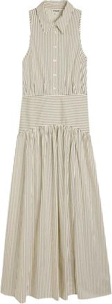 Staud Romy gestreepte jurk - Beige