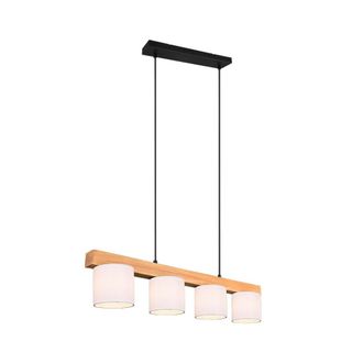 Reality Ara&ntilde;a De Suspensi&oacute;n De Madera 4 Pantallas Blancas Cameron Trio Lighting