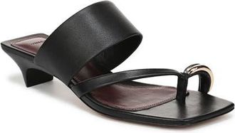Vince Stacy Toe Loop Sandal in Black at Nordstrom, Size 7.5