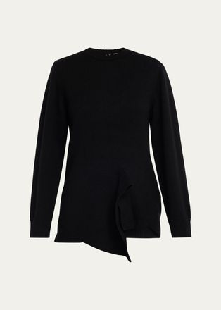 Toteme Asymmetric Wool-Cashmere Knit Sweater