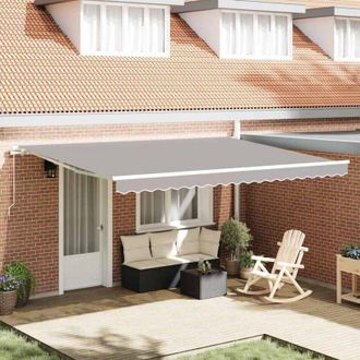 vidaXL Tela De Recambio Para Toldo Gris Claro 450 X 300 Cm Lona Vidaxl