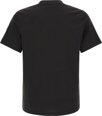 Moncler Logo-Print Cotton T-Shirt - Black