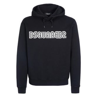 Dsquared2 Hoodies - Heren - Sweatshirts & Hoodies - Zwart - Maat: XL Katoen