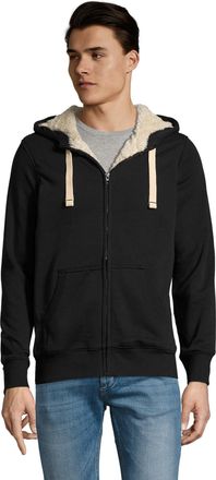 SOLS Sherpa jas met rits voor volwassenen (Zwart)