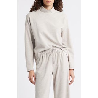 Caslon Drop Shoulder Turtleneck Sweatshirt in Beige Taupe at Nordstrom Rack, Size Xx-Small