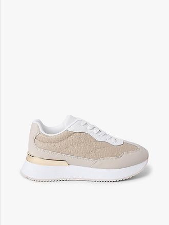 Tommy Hilfiger Zapatillas de piel con monogramas TH