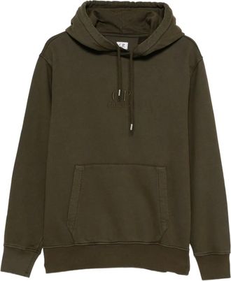 C.P. Company Felpa con cappuccio e logo - Verde