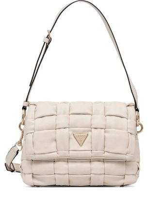 Guess Co Marion gewatteerde crossbodytas met logo - Beige