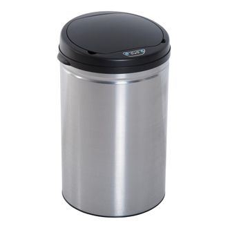 HOMCOM Cubo de basura 30.5x30.5x51.5 cm plateado