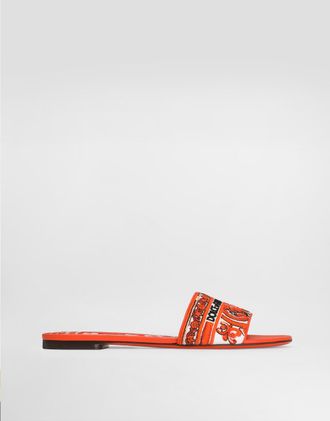 Dolce & Gabbana Ciabatta Flat - Woman Slides And Mules Multicolor 35.5