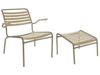 Schubiger M&ouml;bel L&auml;ttli-Lounger + Hocker S&auml;ntis mit Armlehnen