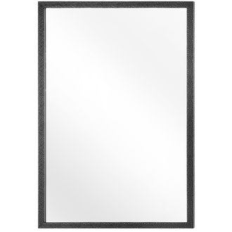 Beliani Beliani - Espejo De Pared Marco De Madera Sint&eacute;tica Negro 60 X 90 Cm Sala De Estar Contempor&aacute;nea Moderna Morlaix