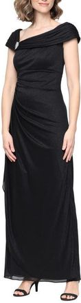 Alex Evenings Embellished L-Neck Gown in Black at Nordstrom, Size 16