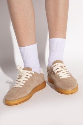 Tory Burch Suede Sports Shoes, Womens, Beige