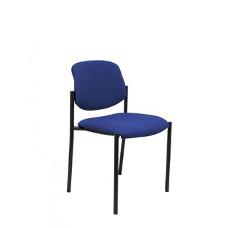 Piqueras y Crespo Piqueras Y Crespo - Villalgordo Silla Confidente De 4 Patas Y Estructrua Negra Tejido Bali Color Azul